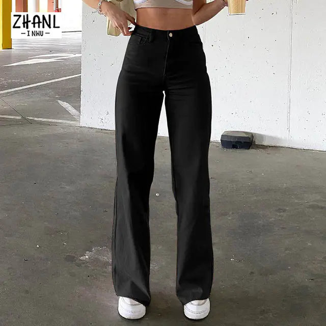 Trendy Wide Leg Casual Jeans for Women