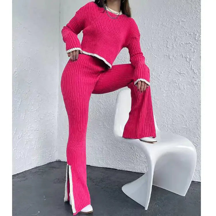 2023 Autumn Winter Fashionable Two-Piece Knit Set