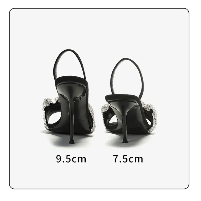 Elegant High Heel Rhinestone Sandals for Women