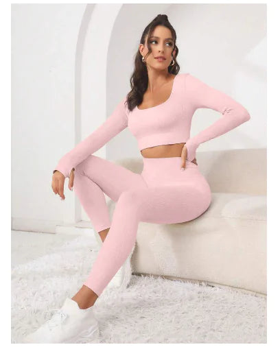 Sexy Sports Yoga Set - Quick-Dry Fitness Outfit (2 Pieces)