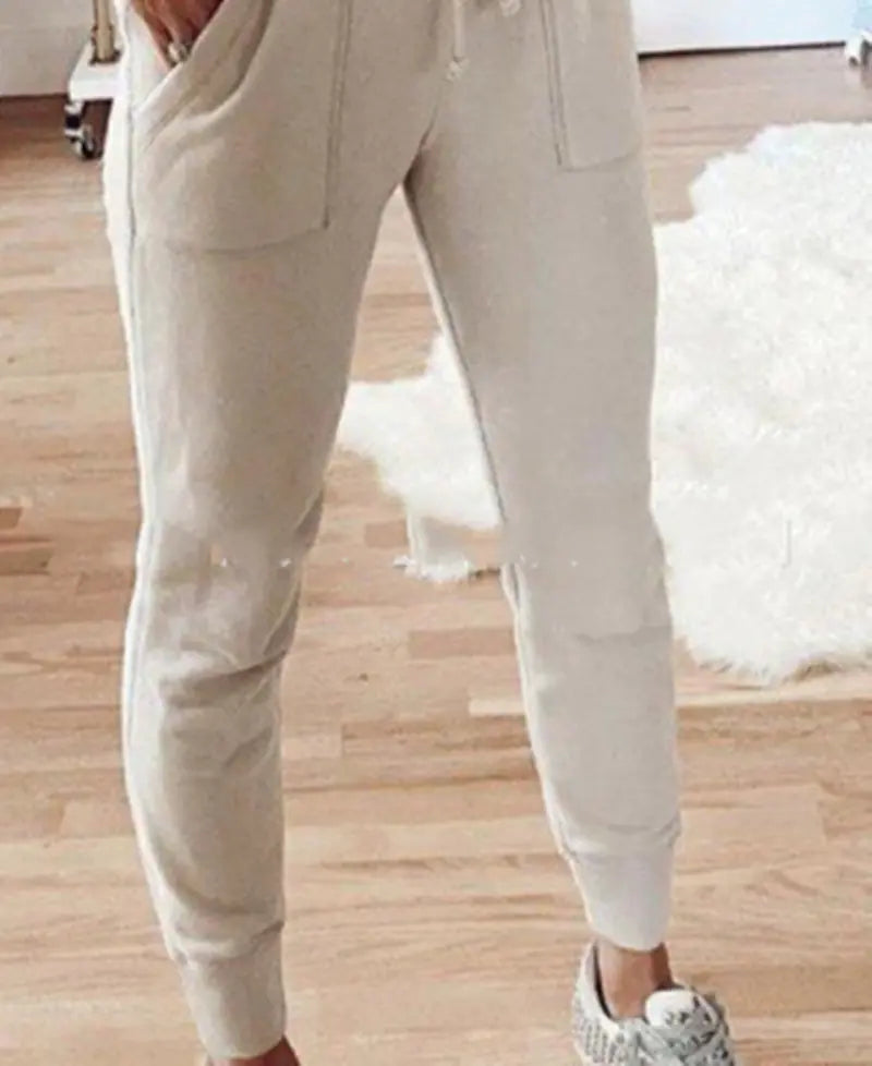 Casual Solid Color Comfortable Hoodie Set