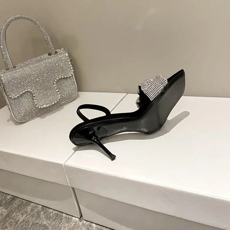 Elegant High Heel Rhinestone Sandals for Women