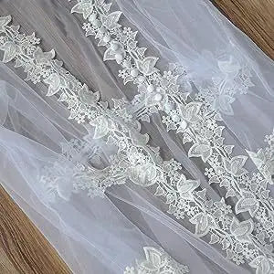Long Lace Trim Sheer Bride Robe for Women