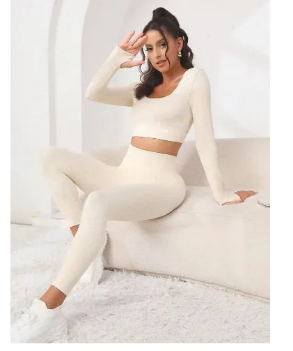 Sexy Sports Yoga Set - Quick-Dry Fitness Outfit (2 Pieces)