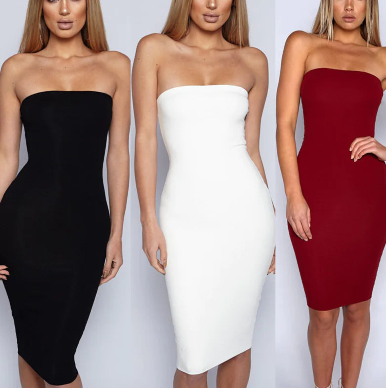 Sexy Backless Strapless Dress for Nightclubs