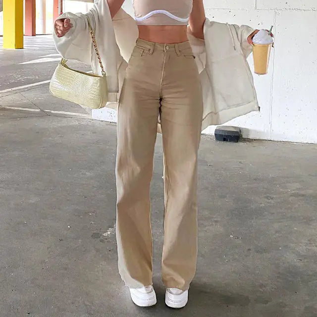 Trendy Wide Leg Casual Jeans for Women