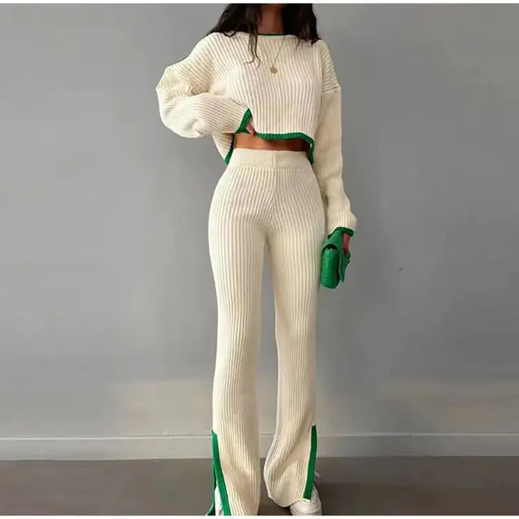 2023 Autumn Winter Fashionable Two-Piece Knit Set