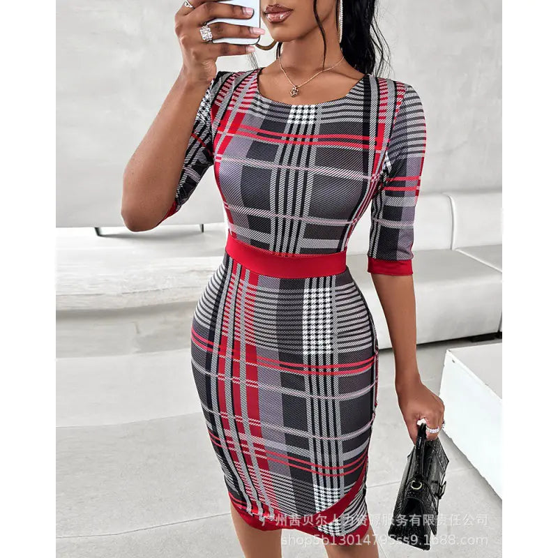 2023 Women's Long Sleeve Cardigan & Bodycon Dress Set