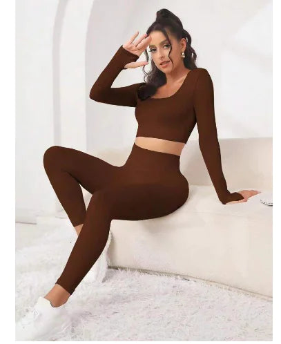 Sexy Sports Yoga Set - Quick-Dry Fitness Outfit (2 Pieces)