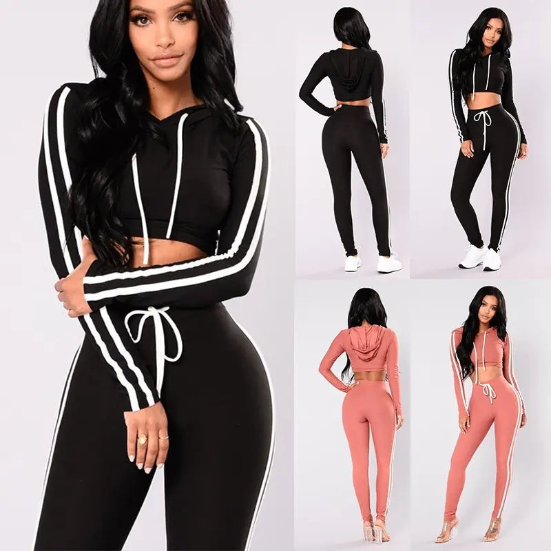 2020 Stylish Women's Sports Leisure Pants Set