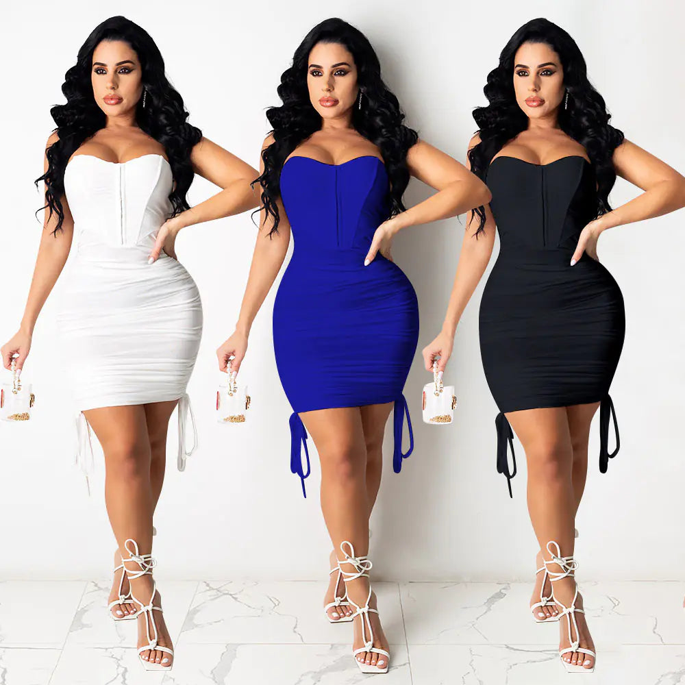 Hip Skirt Chest-Wrapped Dress for Women
