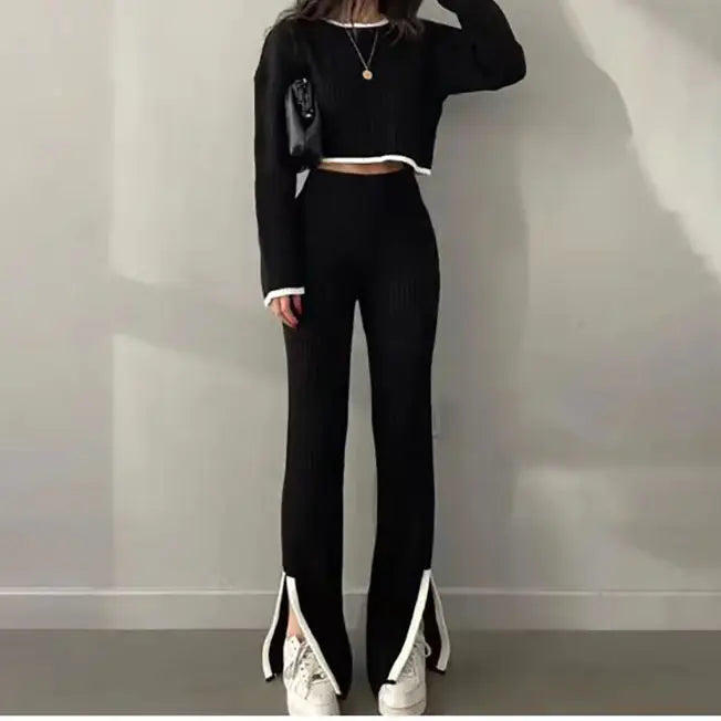 2023 Autumn Winter Fashionable Two-Piece Knit Set