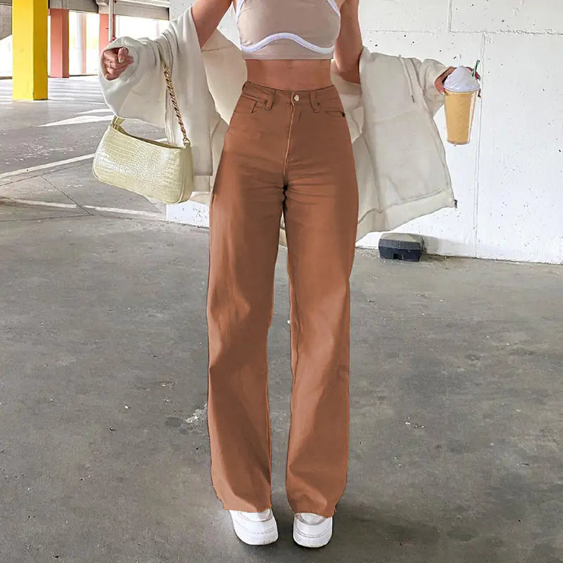 Trendy Wide Leg Casual Jeans for Women