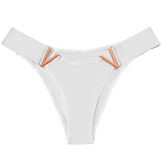 V-Shaped Metal Decoration Women's Sports Hip Panties