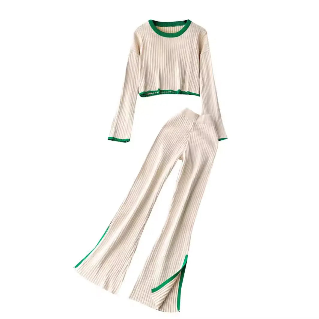 2023 Autumn Winter Fashionable Two-Piece Knit Set